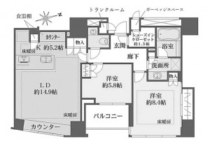  14F間取り